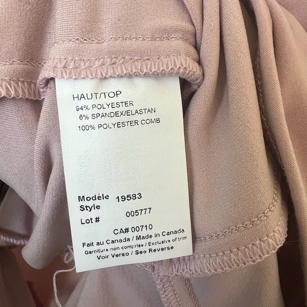 Joseph Ribkoff Satin Ruffle Wrap Blouse - Picture 5 of 7